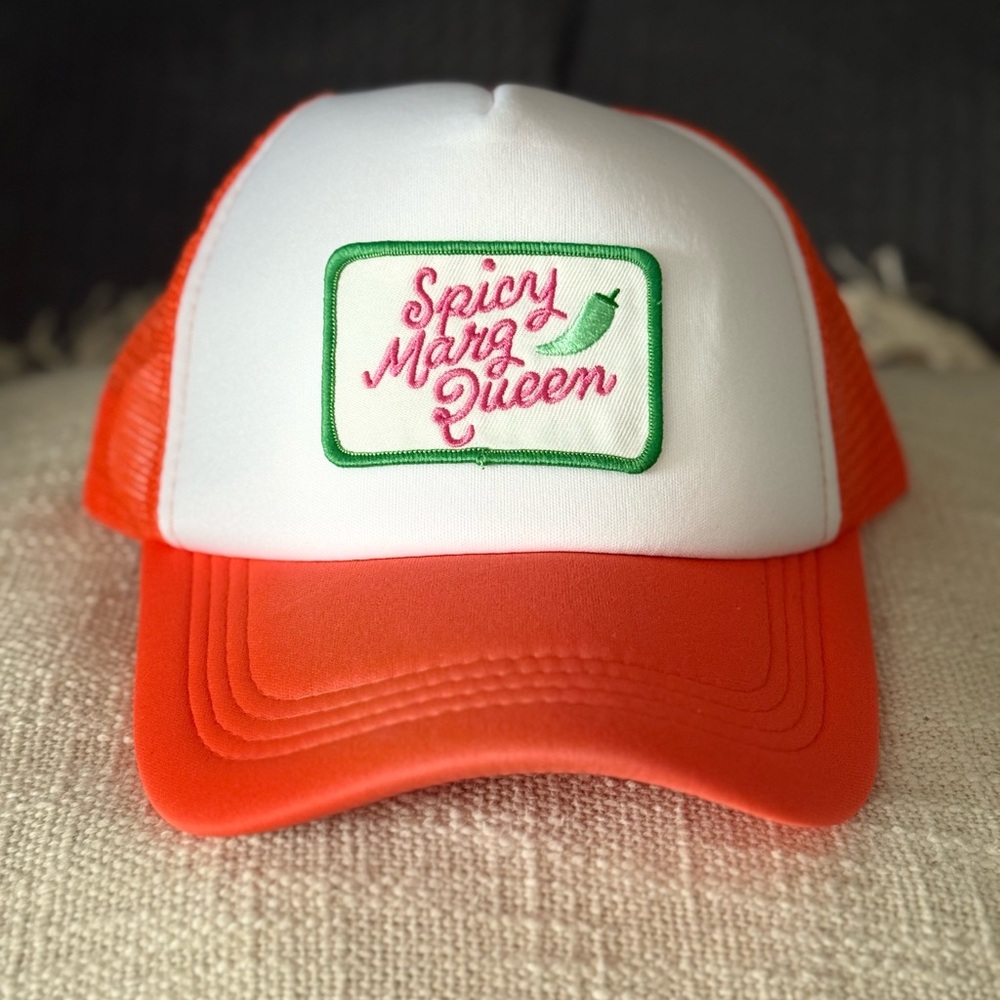 Spicy Marg Queen Orange and White Trucker Hat